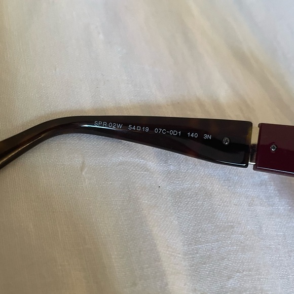 NWOT Prada Sunglasses PR 02WS SPR02WS 07C-0D1 Cherry/Havana W Gold Accent - Picture 4 of 6